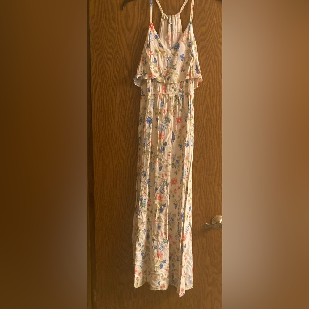LC Lauren Conrad Dress - Cream with Floral Accents - Picture 4 of 4